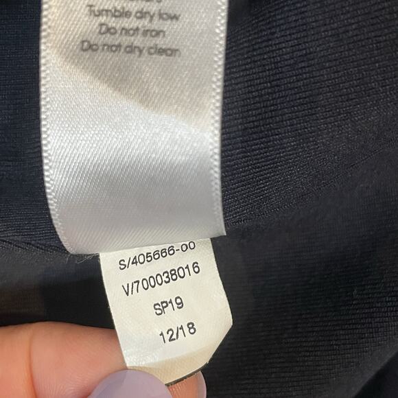 Athleta Leggings Womens XS Black Excursion Hybrid Tight Mid Rise Ribbed Gym - Picture 8 of 12